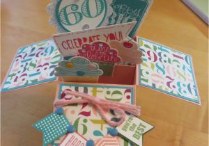 Boxes Of Birthday Cards Pop Up Box 60th Birthday Card Stamping with Karen