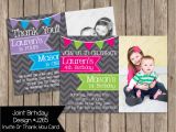Boy and Girl Joint Birthday Invitations Joint Birthday Party Invitation Boy Girl by Periwinklepapery