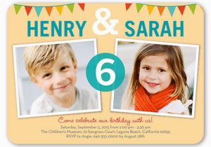 Boy Girl Twin Birthday Invitations 18 Birthday Invitations for Kids Free Sample Templates