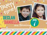 Boy Girl Twin Birthday Invitations Twins Boy or Girl Photo Birthday Invite Shutterfly