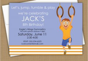 Boy Gymnastics Birthday Party Invitations 1000 Images About Gymnastics themed Birthday Party On