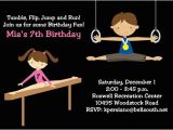 Boy Gymnastics Birthday Party Invitations Gymnastics Birthday Party Invitations for Boys and Girls