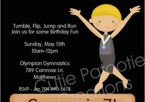 Boy Gymnastics Birthday Party Invitations Party Invitations for A Boys Birthday Party Featuring A