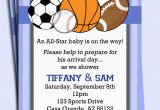 Boy Sports Birthday Invitations All Star Sports Invitation Printable or Printed with Free