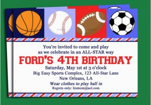Boy Sports Birthday Invitations Blank Free Printable Birthday Invitations for Boys Free