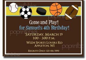 Boy Sports Birthday Invitations Etsy Your Place to Buy and Sell All Things Handmade