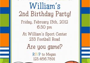 Boy Sports Birthday Invitations Sports Birthday Invitations Template Resume Builder