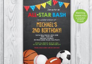 Boy Sports Birthday Invitations Sports Invitation Sports Birthday Invitation Boys Sports