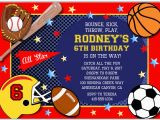 Boy Sports Birthday Invitations Sports themed Birthday Invitations Lijicinu 86b7c7f9eba6