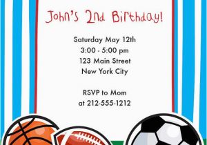 Boy Sports Birthday Invitations Sports themed Birthday Party Invitations Dolanpedia
