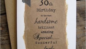 Boyfriend 30th Birthday Card 30th 40th 50th Birthday Card for Husband Boyfriend Wife