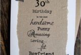 Boyfriend 30th Birthday Card 30th Birthday Card for Boyfriend Handsome Funny Amazing
