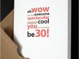 Boyfriend 30th Birthday Card Happy 30th Birthday Card for Him Her Friend Husband