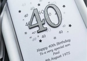 Boyfriend 40th Birthday Card 40th Birthday Card for son Husband Dad Brother