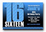 Boys 16th Birthday Invitations Personalised Boys Girls 16th Birthday Party Invitations