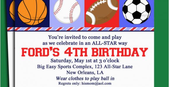 Boys Sports Birthday Invitations Blank Free Printable Birthday Invitations for Boys Free