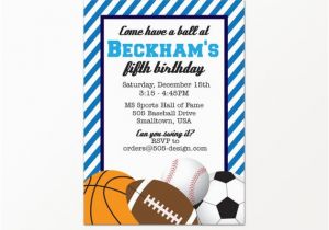 Boys Sports Birthday Invitations Sports Birthday Invitation Boys Sports Party by 505 by