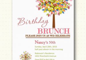Breakfast Birthday Party Invitations Adult Birthday Party Invitation Milestone 30th 40th 50th