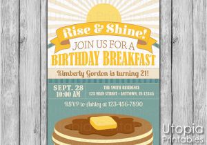 Breakfast Birthday Party Invitations Birthday Breakfast Invitation Utopia Printables