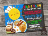 Breakfast Birthday Party Invitations Breakfast Birthday Party Invitation Pancakes and Pajamas