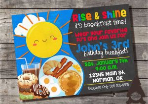 Breakfast Birthday Party Invitations Breakfast Birthday Party Invitation Pancakes and Pajamas