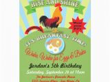 Breakfast Birthday Party Invitations Rise and Shine Breakfast Birthday Party Invitation Zazzle