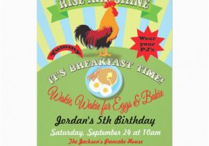 Breakfast Birthday Party Invitations Rise and Shine Breakfast Birthday Party Invitation Zazzle