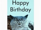 British Birthday Cards British Blue Cat Birthday Card Zazzle