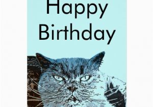 British Birthday Cards British Blue Cat Birthday Card Zazzle