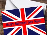 British Birthday Cards British Flag Union Jack Personalised Birthday Greetings