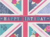 British Birthday Cards Happy Birthday Card British Flag Hope and Glory