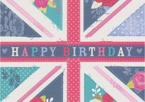 British Birthday Cards Happy Birthday Card British Flag Hope and Glory