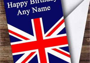 British Birthday Cards Union Jack British Flag Personalised Birthday Greetings