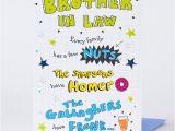 Brother In Law Birthday Card Message Birthday Card Brother In Law Nuts Sketch Only 99p