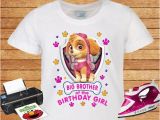 Brother Of the Birthday Girl Shirt Big Brother Of the Birthday Girl On T Shirt Paw Patrol