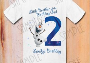 Brother Of the Birthday Girl Shirt T Shirt Disney Frozen Iron On Transfer Printable Little