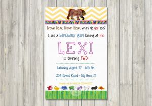 Brown Bear Brown Bear Birthday Party Invitations Brown Bear Brown Bear Birthday Digital Invitation