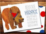 Brown Bear Brown Bear Birthday Party Invitations Brown Bear Brown Bear Birthday Party Invitation Brown Bear