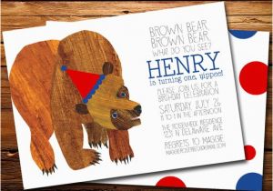 Brown Bear Brown Bear Birthday Party Invitations Brown Bear Brown Bear Birthday Party Invitation Brown Bear