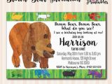 Brown Bear Brown Bear Birthday Party Invitations Brown Bear Brown Bear Invitation Available In 4×6 or