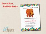 Brown Bear Brown Bear Birthday Party Invitations Brown Bear Eric Carle Birthday Invitation by Rkdesignsstudio