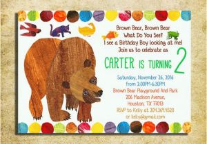 Brown Bear Brown Bear Birthday Party Invitations Brown Bear Invitation Brown Bear Brown Bear Birthday Party