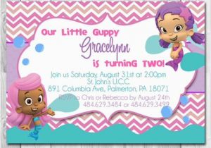 Bubble Guppie Birthday Invitations Bubble Guppies 39 Invitation Emma 39 S 1st Birthday