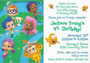 Bubble Guppie Birthday Invitations Bubble Guppies Birthday Invitations Ideas Bagvania Free