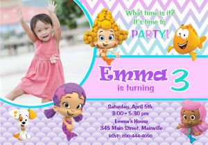 Bubble Guppie Birthday Invitations Bubble Guppies Birthday Party Invitation Digital File