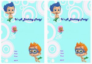 Bubble Guppies Birthday Invitations Template Bubble Guppies Birthday Party Invitations Free Printable