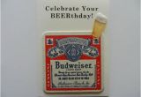 Budweiser Birthday Cards Budweiser Handmade Beer Birthday Greeting Card W Authentic
