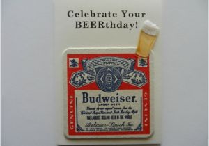 Budweiser Birthday Cards Budweiser Handmade Beer Birthday Greeting Card W Authentic