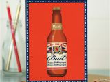 Budweiser Birthday Cards Funny Birthday Card Happy Birthday Bud by the Typecast