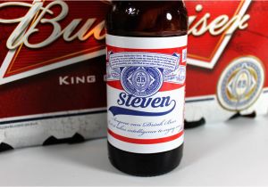 Budweiser Birthday Cards Personalised Budweiser Beer Bottle Labels Novelty Birthday